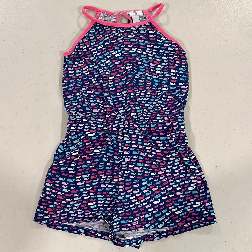 Vineyard Vines for Target Whale print romper. Girls Size 6/6X.